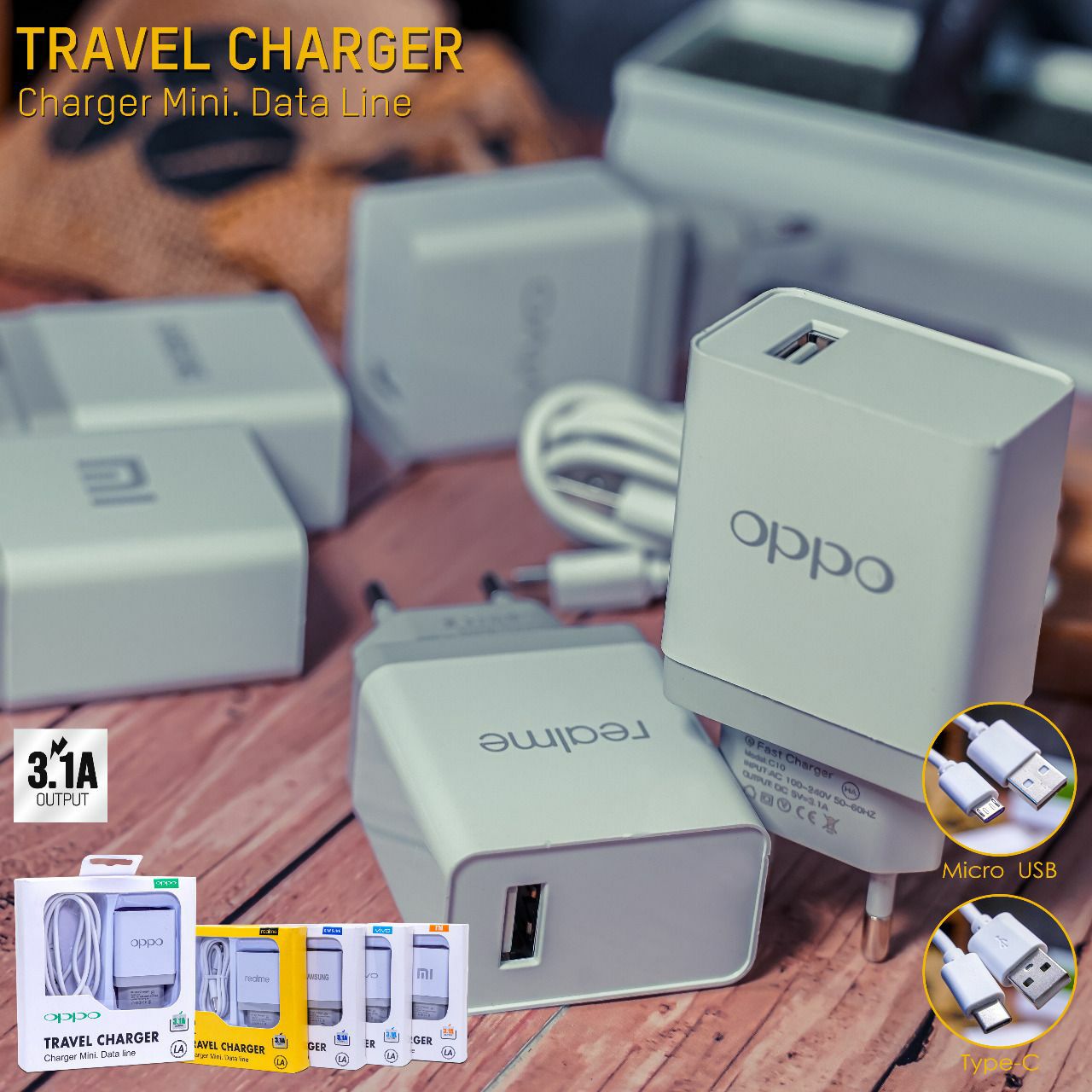 TRAVEL CHARGER BRAND C15 OC MICRO USB